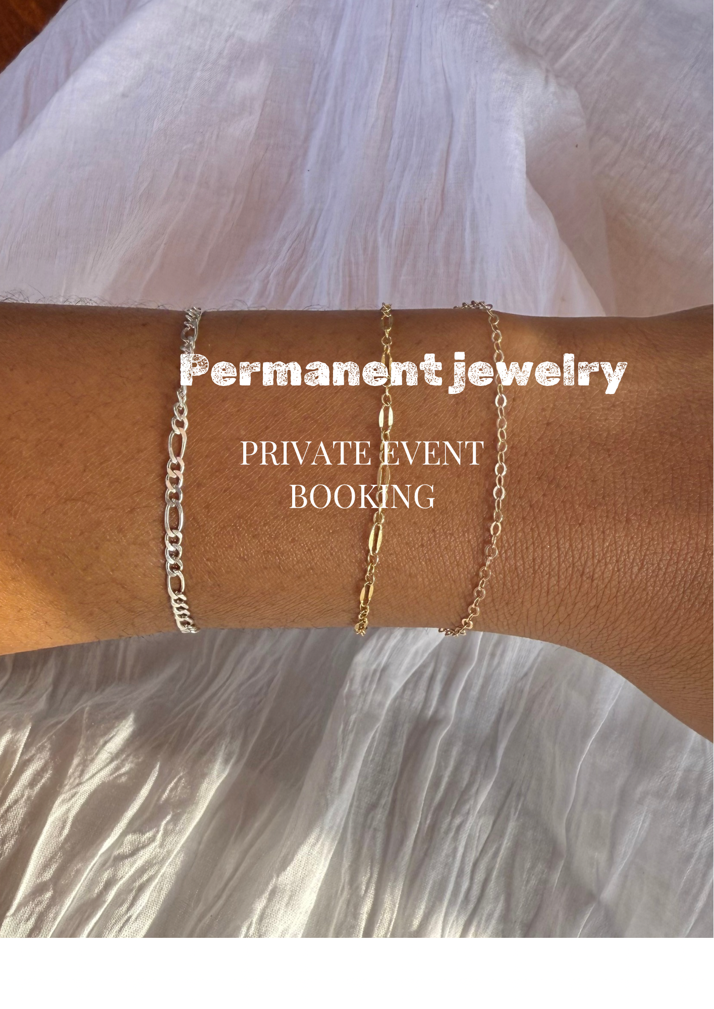 Permanent jewelry private event booking