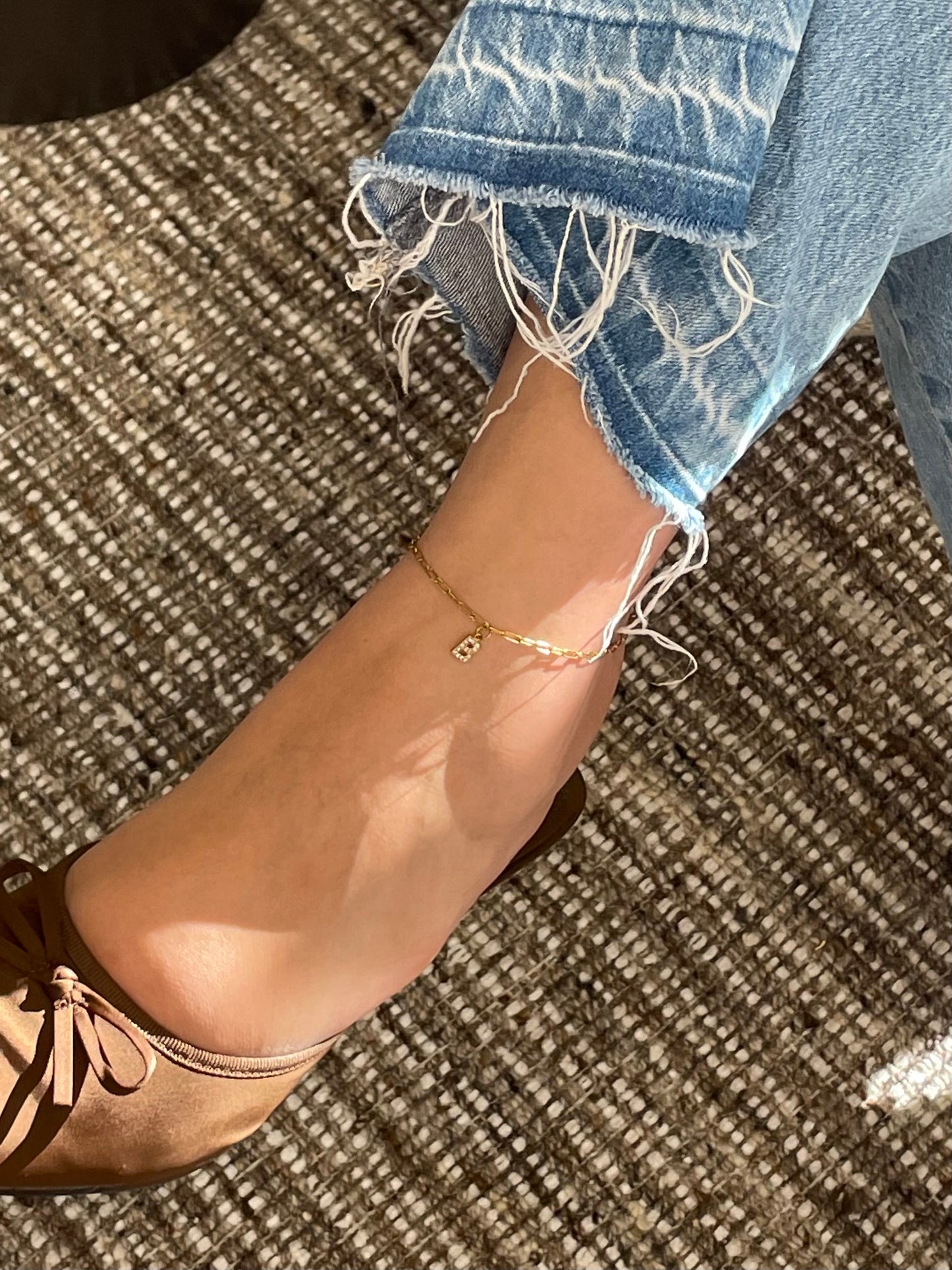 Zoe initial anklet