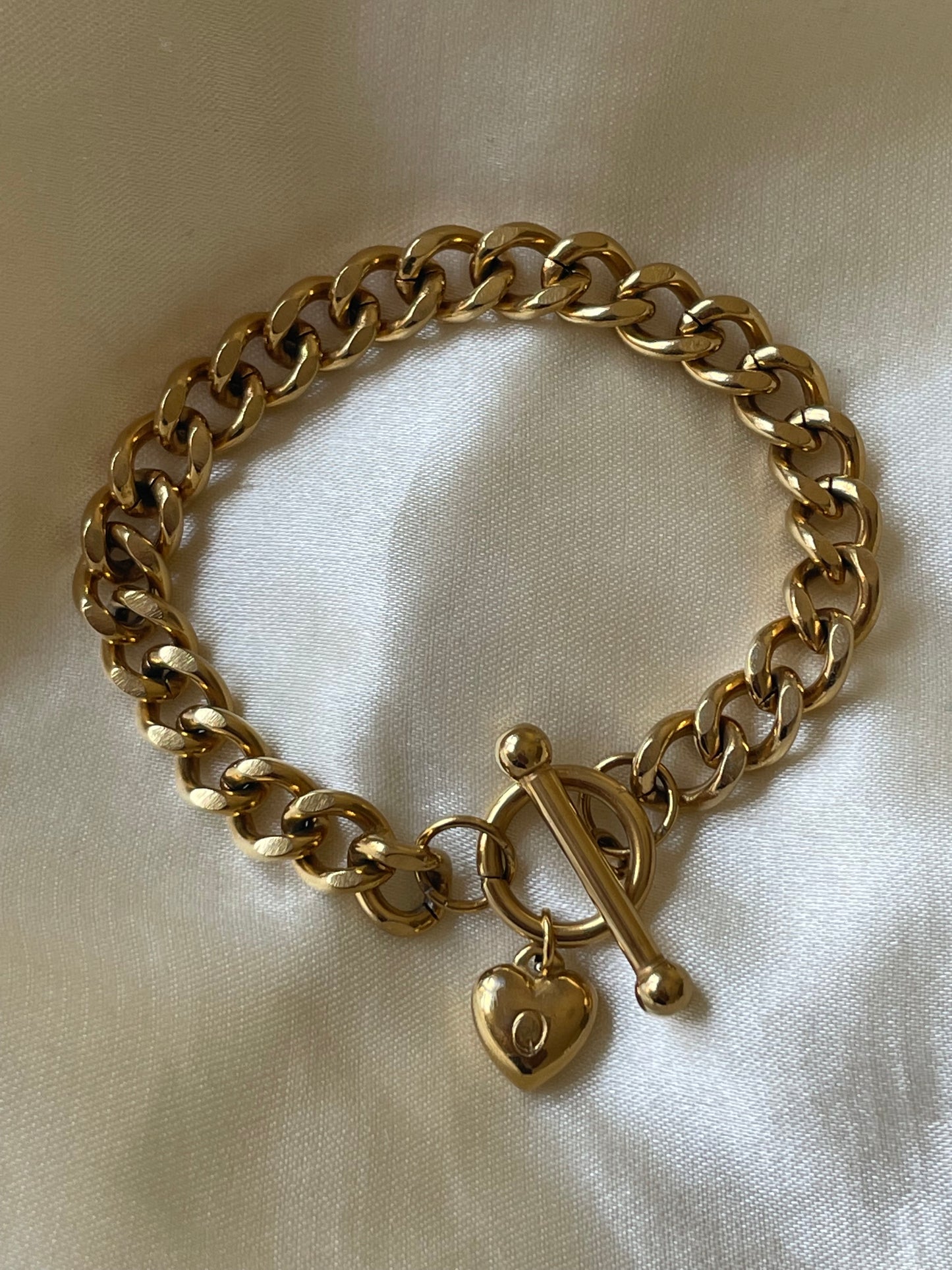 SB chunky initial Bracelet