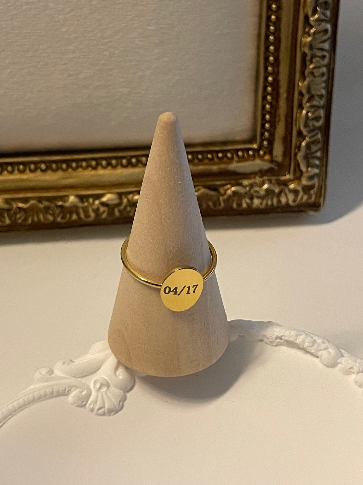 Lora engraved ring
