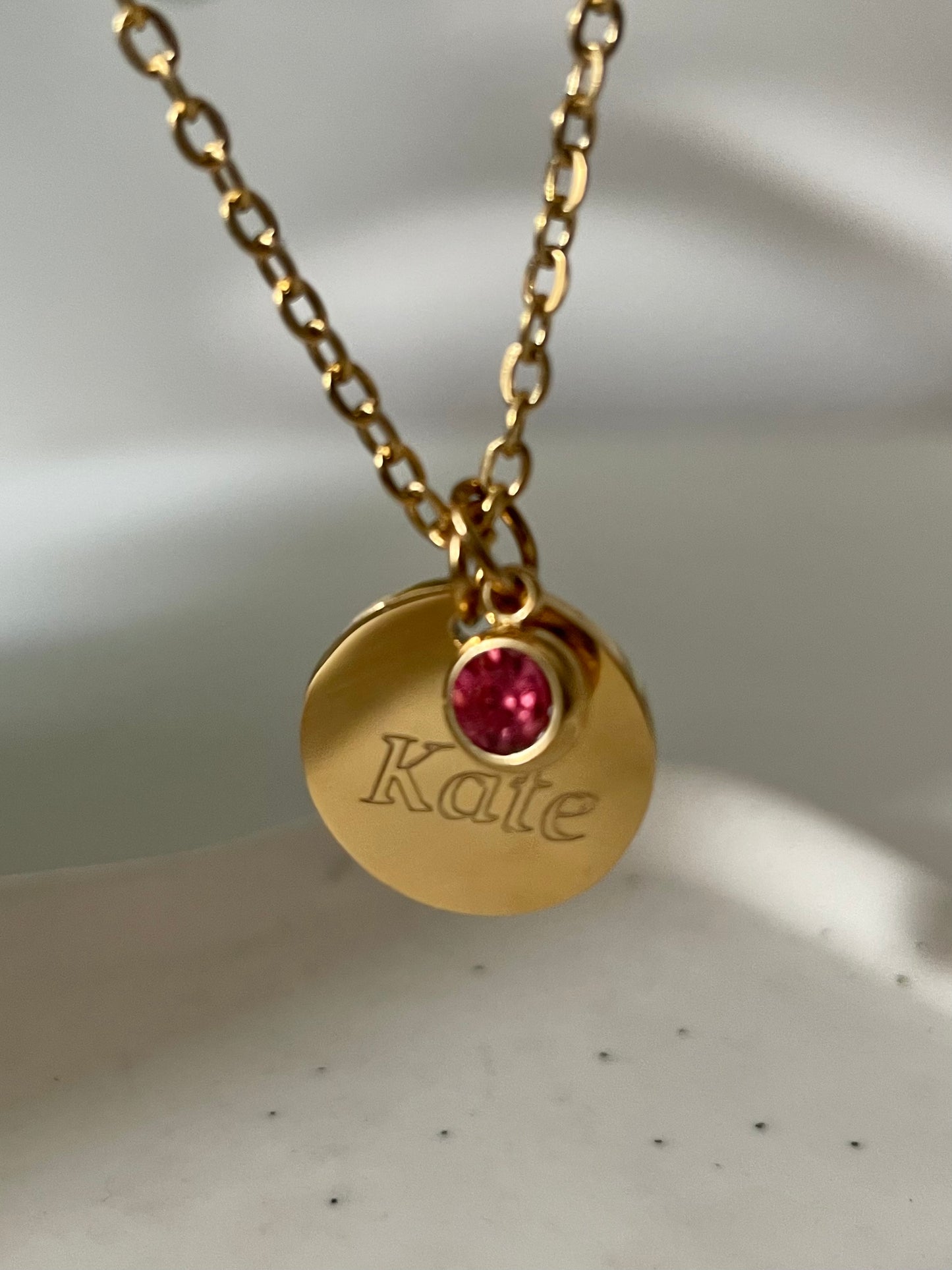 Birth-month color necklace