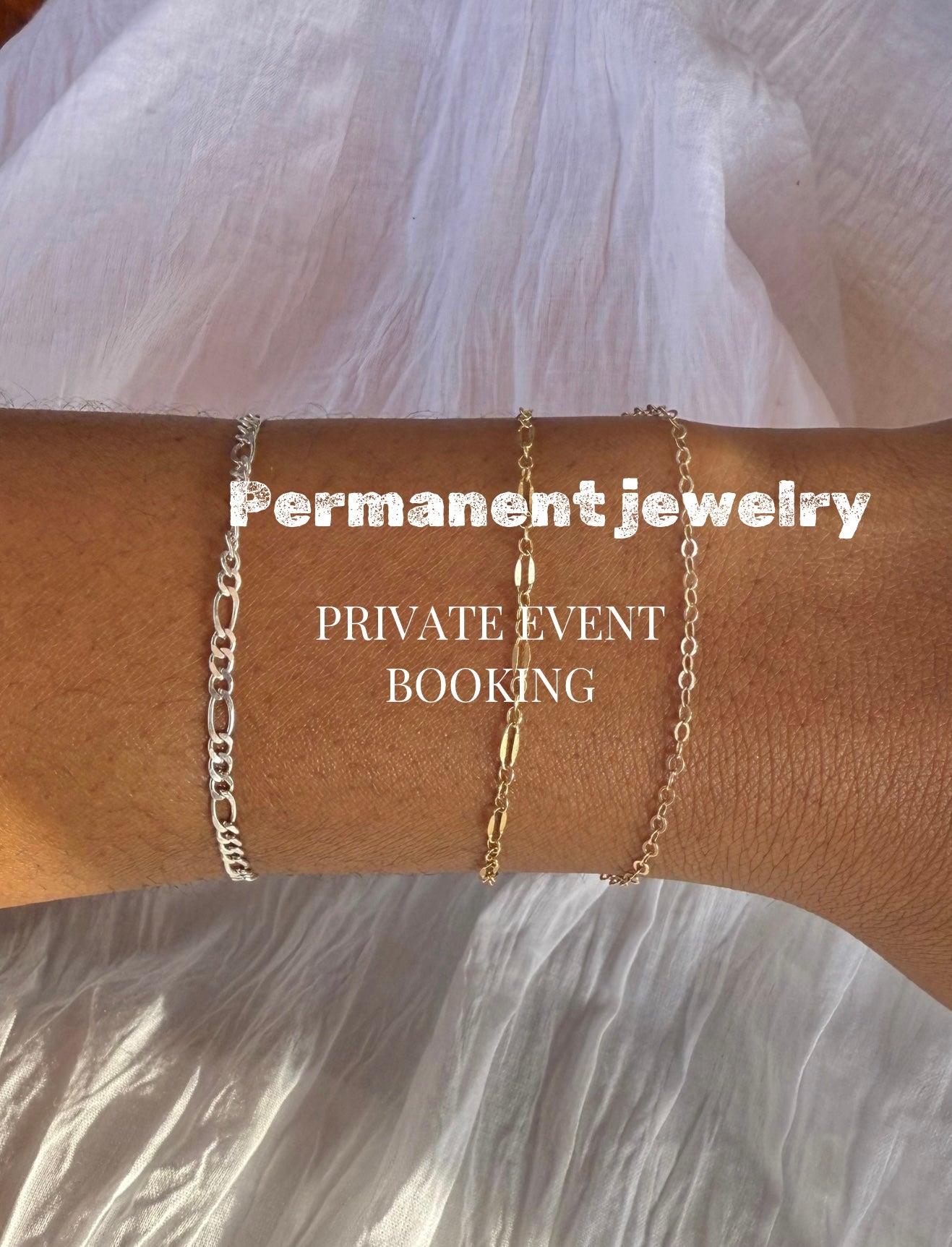 Permanent jewelry private event booking