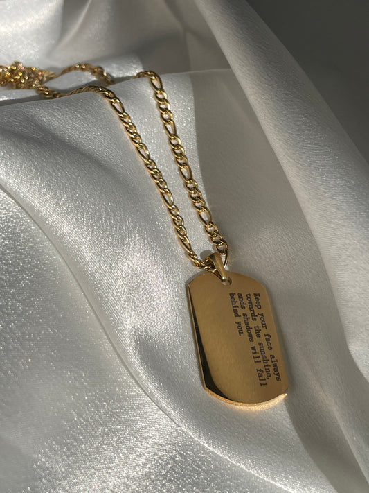 Military tag necklace