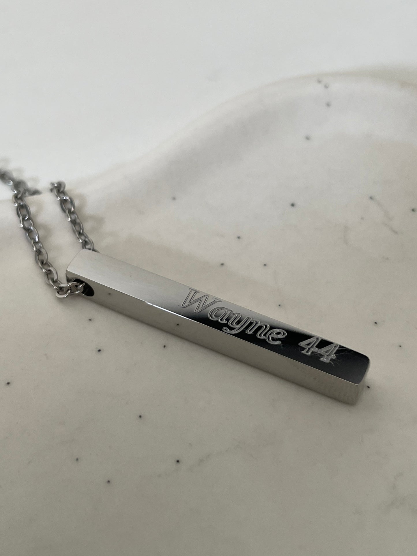 Custom 3d  bar necklace