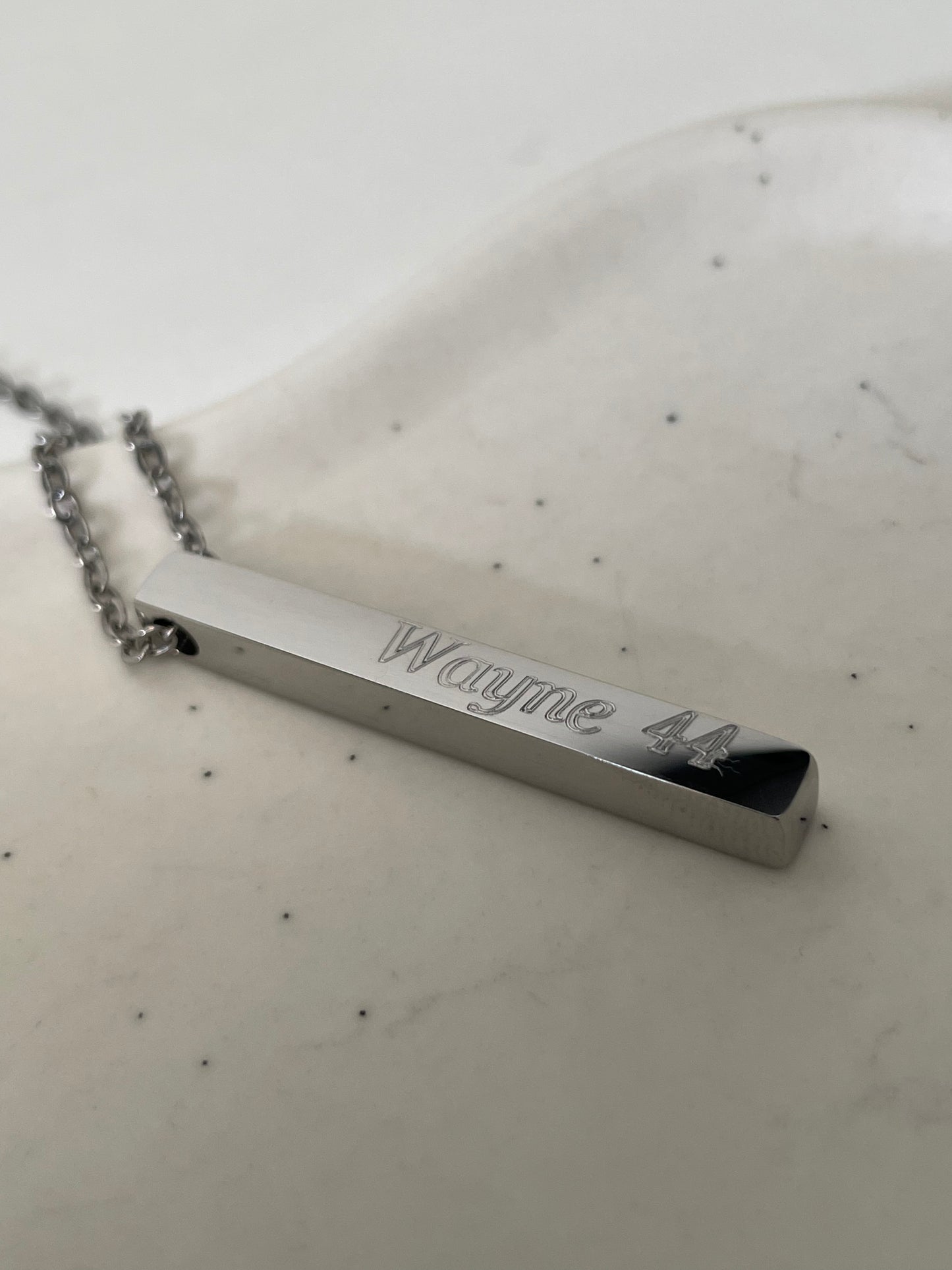 Custom 3d  bar necklace