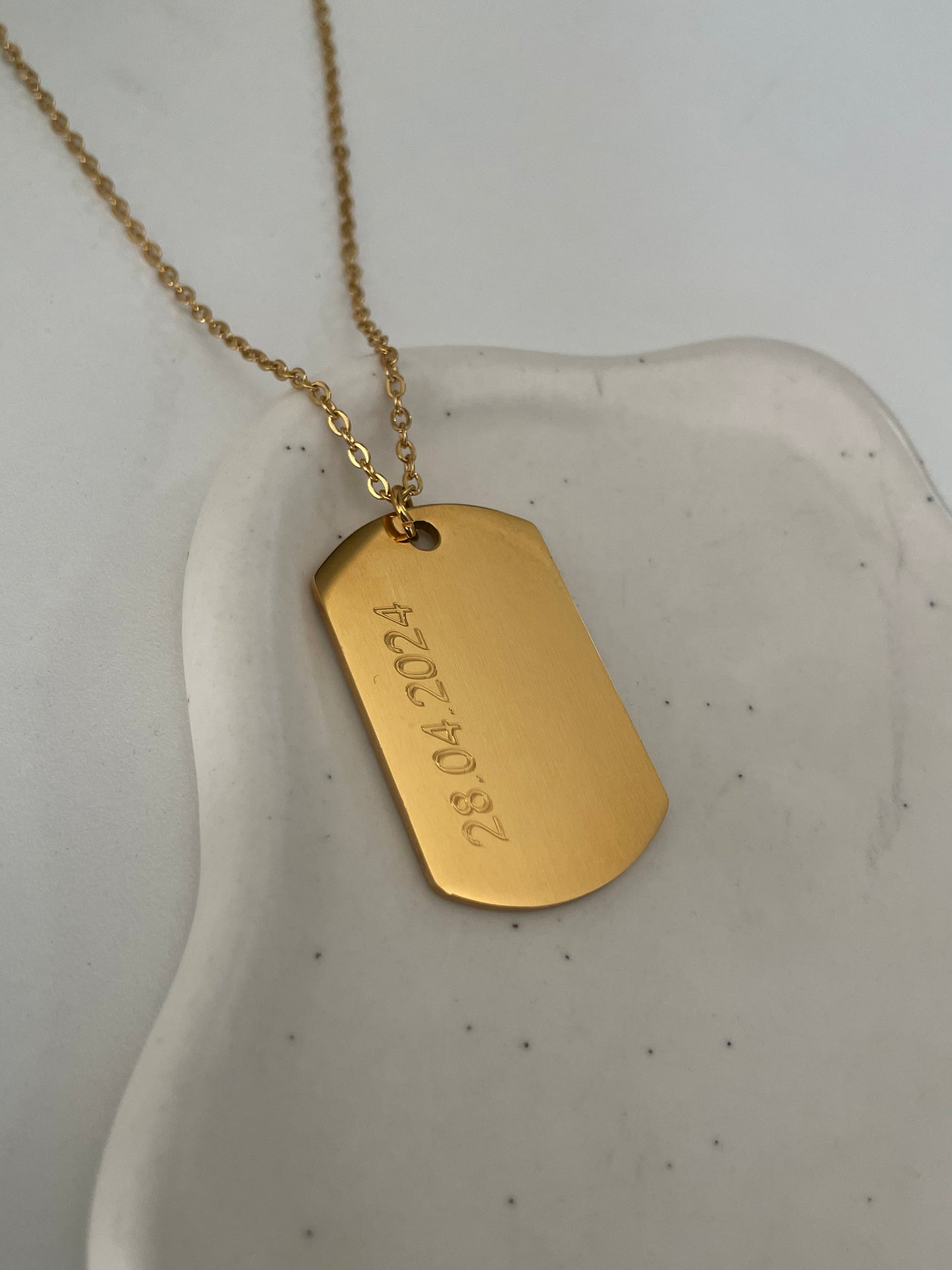 Military tag necklace