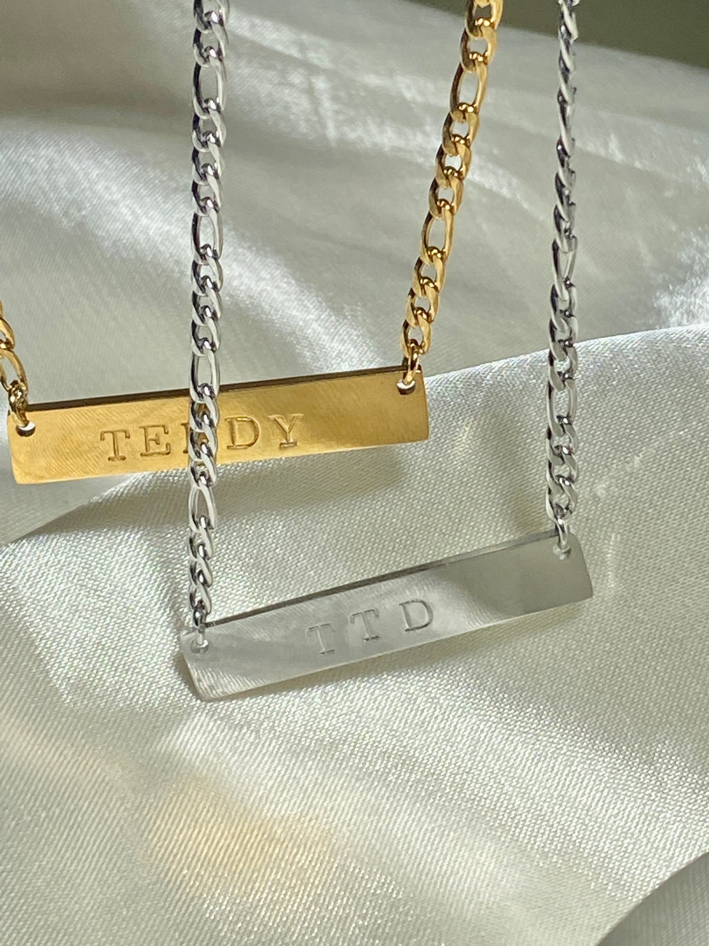 Custom engraved necklaces (3mm Cuban chain)